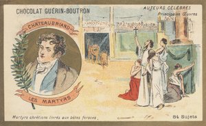 فرانسوا رينيه ، Viscount of Chateaubriand (1768-1848) ، كاتب وسياسي فرنسي ، مؤلف كتاب "الشهداء" (1809) بواسطة المدرسة الفرنسية