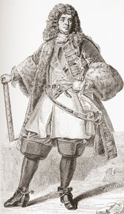 فرانسوا دي نيوفيل ، دوق فيلروي الثاني ، 1644 1730. جندي فرنسي. من Les Heures Libres تم نشره عام 1908. بواسطة المدرسة الفرنسية