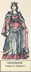 Fredegonde ، Femme de Chilperic I (نقش ملون) بواسطة المدرسة الفرنسية