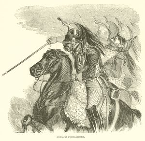 Cuirassiers الفرنسية (نقش) بواسطة المدرسة الفرنسية
