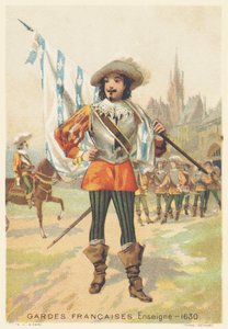 الحرس الفرنسي ، الراية عام 1630 (Regiment d&39;infanterie de la Maison du Roi de France ، تم إنشاؤه عام 1563 وتم حله عام 1789) بواسطة المدرسة الفرنسية