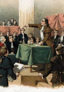 الثورة الفرنسية - جورج جاك دانتون (1759-1794) يهتف "" للهزيمة ، نحن بحاجة إلى الجرأة ، والجرأة دائمًا "أغسطس 1792 (الثورة الفرنسية: جورج دانتون يتحدث" "نحن بحاجة إلى الجرأة ، والمزيد من الجرأة ، والجسارة دائمًا! "" أغسطس 1792) بواسطة المدرسة الفرنسية
