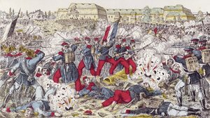 القوات الفرنسية المحاصرة من قبل الجيش البروسي في معركة سيدان ، 31 أغسطس 1870 بواسطة المدرسة الفرنسية