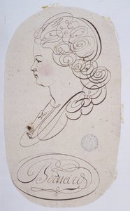 الخط الفرنسي: صورة لشاب أعدمه برنار دي باريس حوالي عام 1780. بواسطة المدرسة الفرنسية