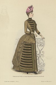 لوحة أزياء فرنسية ، 1885-1886 بواسطة المدرسة الفرنسية