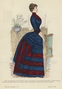 لوحة أزياء فرنسية ، 1885-1886 بواسطة المدرسة الفرنسية