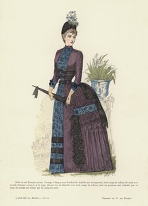 لوحة أزياء فرنسية ، 1885-1886 بواسطة المدرسة الفرنسية