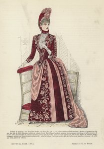 لوحة أزياء فرنسية ، 1885-1886 بواسطة المدرسة الفرنسية