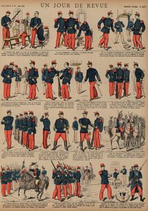 French soldiers on the day of a review (coloured engraving) بواسطة المدرسة الفرنسية