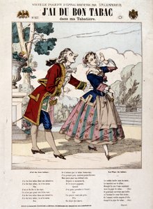 الأغنية الفرنسية "" لدي تبغ جيد - J'ai du bon tabac - imagery d'Epinal بواسطة المدرسة الفرنسية