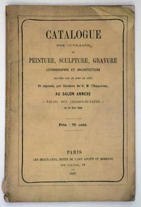 الغلاف الأمامي لكتالوج صالون الرفض 1863 بواسطة المدرسة الفرنسية