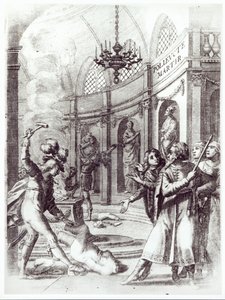 صورة لواجهة Polyeucte بقلم بيير كورنيل (1606-84) نشرت في 1643 بواسطة المدرسة الفرنسية