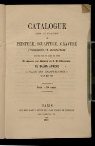 واجهة للكتالوج لصالون رفض 1863 بواسطة المدرسة الفرنسية
