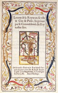 صورة إلى كتاب عن دخول مارغريت دي نافار (1492-1549) إلى باريس عام 1531 بواسطة المدرسة الفرنسية