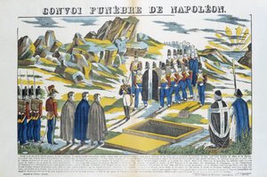 قافلة نابليون لو غراند بونابرت (1769-1821) في جزيرة سانت هيلين. صورة لإبينال بواسطة المدرسة الفرنسية