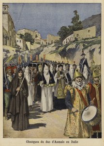 جنازة دوق أومال ، إيطاليا ، 1897