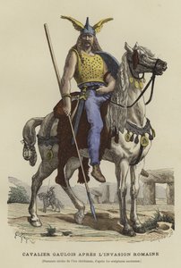 فارس خيالي Gaulish بعد الغزو الروماني بواسطة المدرسة الفرنسية