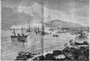 منظر عام لـ Gaete (Gaeta) ، إيطاليا بواسطة المدرسة الفرنسية