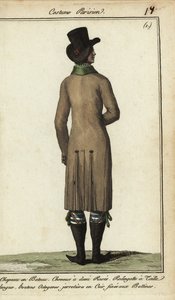 Gentleman in long riding coat بواسطة المدرسة الفرنسية