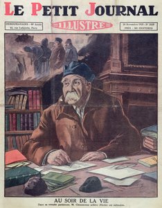 جورج كليمنصو (1841-1929) في سن الشيخوخة ، غلاف لو بيتيت جورنال 10 نوفمبر 1929