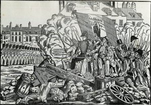المعارك المجيدة التي لا تنسى في يوليو 1830 في منطقة قاعة مدينة باريس - ثورة 1830 - المعارك في أيام يوليو 1830 في باريس. بواسطة المدرسة الفرنسية