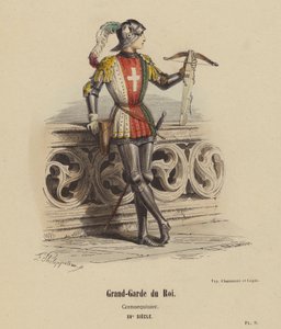 Grand-Garde du Roi ، Crennequinier ، القرن الخامس عشر (نقش ملون) بواسطة المدرسة الفرنسية