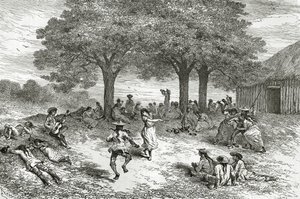 حصاد كوكا ، بيرو ، توضيح من مجلة Le Tour du Monde ، 1877 بواسطة المدرسة الفرنسية