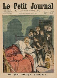 لم يعد ينام بعد الآن! ، صورة الغلاف الأمامي من `` Le Petit Journal &39;&39; ، ملحق illustre ، 25 أكتوبر 1914