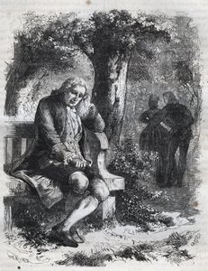سمع همسة قبلة ". يفاجئ الفيلسوف السويسري جان جاك (جان جاك) روسو (1712-1778) رفيقته ماري تيريز (ماري تيريز) لو فاسور (ليفاسور) (1721-1801) في زنا كامل. نقش من عام 1871 في "Histoire Des Cocuses" بواسطة المدرسة الفرنسية