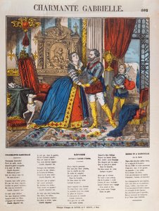 هنري الرابع (1553-1610) ، ملك فرنسا وعشيقته غابرييل ديستريس (1573-99) بواسطة المدرسة الفرنسية