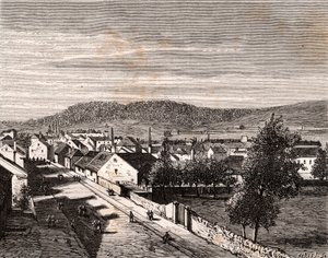 Hericourt - - قسم Saone-et-Loire - نقش في "La France illustree: الجغرافيا والتاريخ والإدارة الإحصائية" بقلم V.A. الشعير براون. 1884 بواسطة المدرسة الفرنسية
