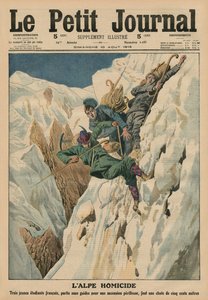 Homicidal Alp ، الغلاف الأمامي من `` Le Petit Journal &39;&39; ، ملحق illustre ، 10 أغسطس 1913