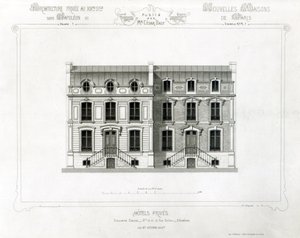 فنادق برايفز ، 10 و 12 شارع بلزاك ، باريس ، من الهندسة المعمارية Privee au C19th ، بواسطة المدرسة الفرنسية