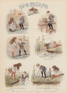 How Teddie and his Sister adapted a Nursery Rhyme (chromolitho) بواسطة المدرسة الفرنسية