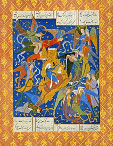 رسم توضيحي لليالي العربية ، 1895 (نقش ملون) بواسطة المدرسة الفرنسية