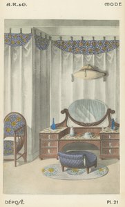 رسم توضيحي من كتالوج منتجات التصميم الداخلي من AR & Cie ، فرنسا بواسطة المدرسة الفرنسية
