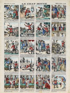 صور إبينال دي لا ميزون بيليرين - كاليفورنيا. 1913 - رسم توضيحي لحكاية تشارلز بيرولت "القطة القطة" بواسطة المدرسة الفرنسية