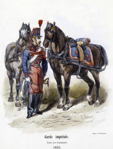 Imperial Guard: train of crews in 1855 - in “” Histoire de l