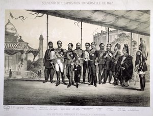 الزوار الإمبراطوريون والملوك للمعرض العالمي في باريس ، 1867 بواسطة المدرسة الفرنسية