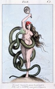 في مائة طريقة يمكنك أن تأخذه ، فهو للإيجار ، ولكن ليس للبيع (Thiers en Serpent يحيط Marianne). بواسطة المدرسة الفرنسية