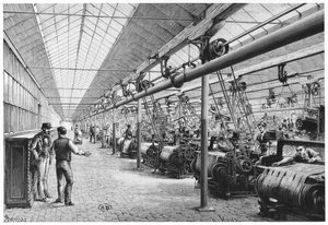 النسيج الصناعي في باجاتيل ، 1884 بواسطة المدرسة الفرنسية