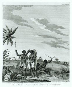 سكان مدغشقر ، من المجلد 2 من مذكرات ورحلات للكونت بينوفسكي ، نُشر عام 1790 بواسطة المدرسة الفرنسية