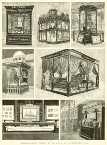 Installations et vitrines de la Section de la Grande-Bretagne (engraving) بواسطة المدرسة الفرنسية