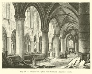 داخل كنيسة Saint-Germain lAuxerrois ، 1837