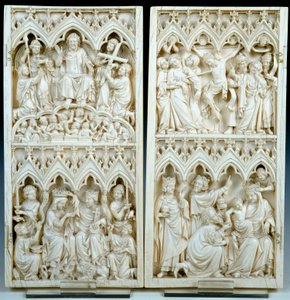 Ivory diptych بواسطة المدرسة الفرنسية