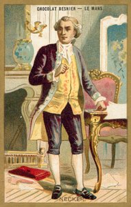 Jacques Necker, Swiss-born French banker and statesman (chromolitho) بواسطة المدرسة الفرنسية