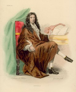 Jean-Baptiste Lulli (coloured engraving) بواسطة المدرسة الفرنسية