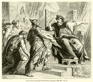 يقدم يوآب لداود عدد الشعب (نقش). بواسطة المدرسة الفرنسية