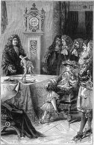 جوزيف كيشارد (جوزيف كيشارد) دو فيرني (دوفيرني) (1648-1730) أعطى شهادة في علم التشريح لدوق بورغوندي لويس من فرنسا (1682-1712). القرن ال 18. نقش من عام 1878. بواسطة المدرسة الفرنسية
