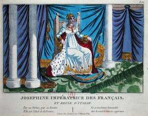 جوزفين (1763-1814) إمبراطورة فرنسا وملكة إيطاليا (لون ليثو) بواسطة المدرسة الفرنسية